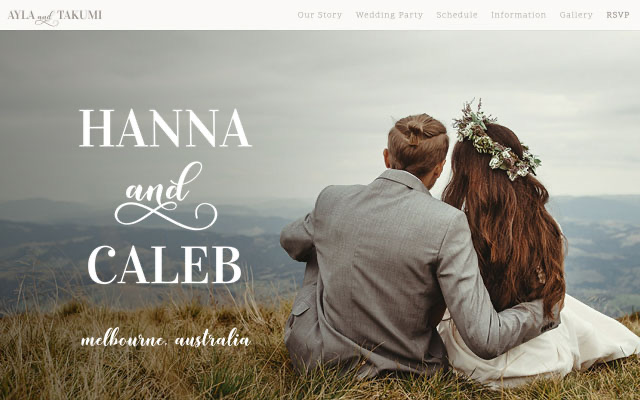 Your one-of-a-kind wedding website