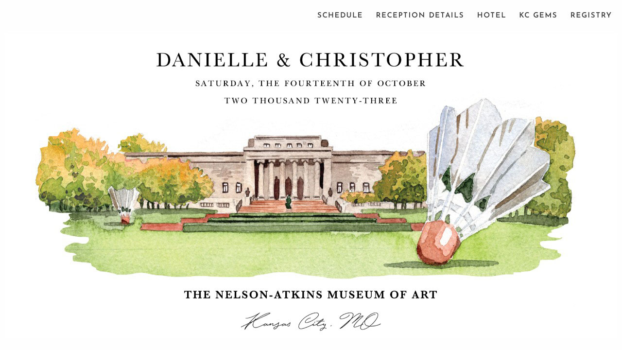 Danielle & Christopher wedding website