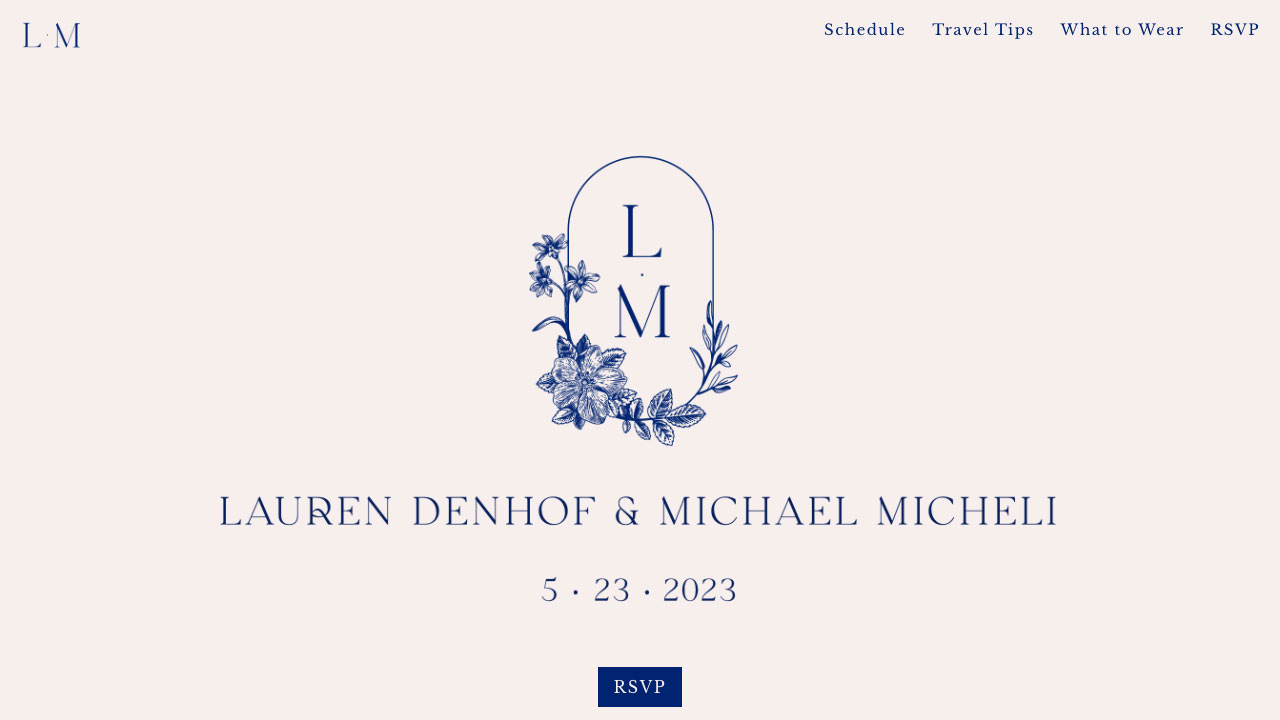 Lauren & Michael wedding website