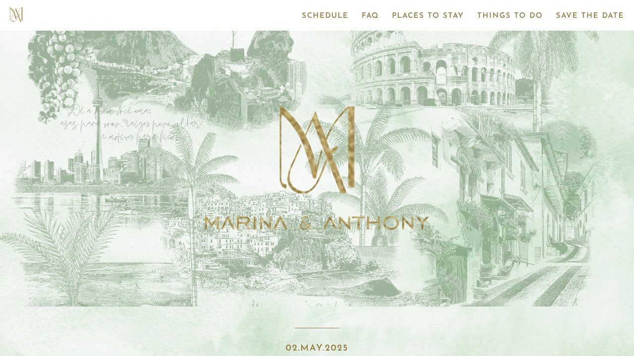 Marina & Anthony wedding website