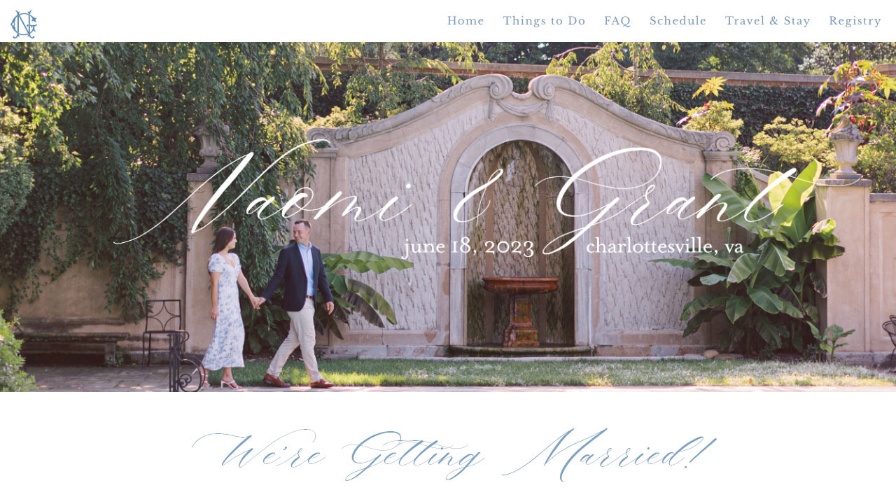 Naomi & Grant wedding website