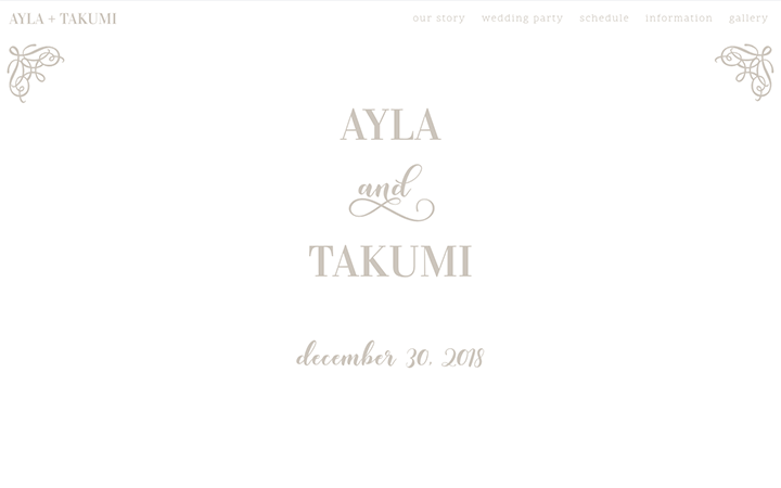 Ayla & Takumi’s wedding website